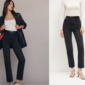 Reformation Cynthia High Rise Straight Cropped Jeans Size 26